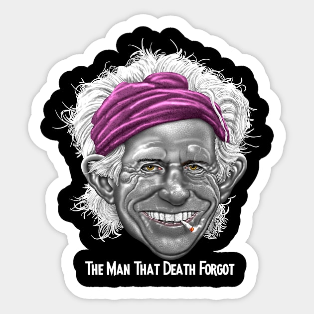 The Man That Death Forgot Sticker by Motzart